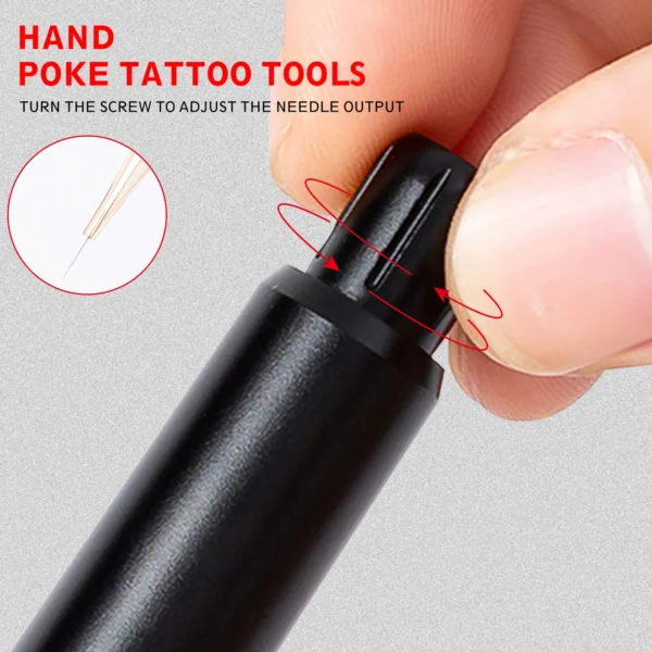 INKIN DIY Hand Poke Tool Cartridge Needles Stick for Tattoo Artists Handmade Tattoos Manual Tattoo Pen Needle Accessories - Image 4