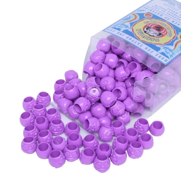 200PCS Plastic Disposable Tattoo Ink Cup Dharma Cup Permanent Makeup Pigment Holder Ink Container Cap Tattoo Accessory - Image 2