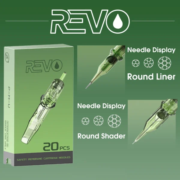 INKIN REVO Cartridge Tattoo Needles Re-define Precision Round Liner Shader Disposable Sterilized Safety for Tattoo Machine