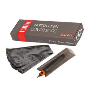 200 Pcs Disposable Cover Bags for Rotary Cartridge Tattoo Pen Machine Grip Protective Bags 52*165mm Blue/Black/Clear Color