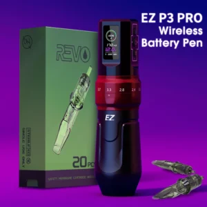 EZ P3 Pro Wireless Tattoo Machine Pen 6 Strokes Adjustable Bluetooth OLED Display 1600mAh Battery EZ Cartridge Tattoo Needles