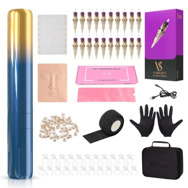 EZ INKIN Lola Mini Kit Permanent Makeup Tattoo Pen Machine 20Pcs tattoo Needles Cartridge Supply for PMU & SMP - Image 2