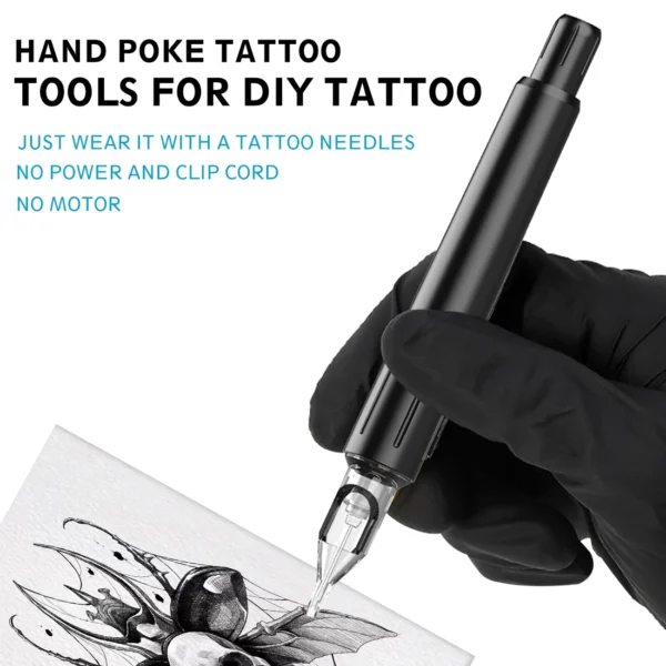 INKIN DIY Hand Poke Tool Cartridge Needles Stick for Tattoo Artists Handmade Tattoos Manual Tattoo Pen Needle Accessories - Image 2