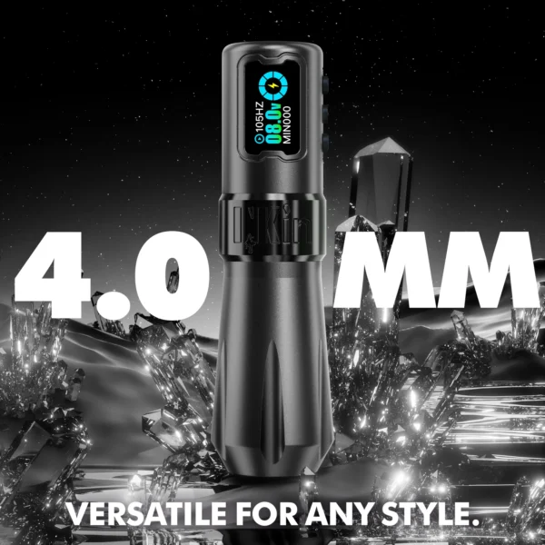 Rampage Wireless Tattoo Machine Pen 4.0mm Stroke Brushless Motor Tattoo Gun 39mm Grip Direct Drive OLED Display Battery Pen - Image 2