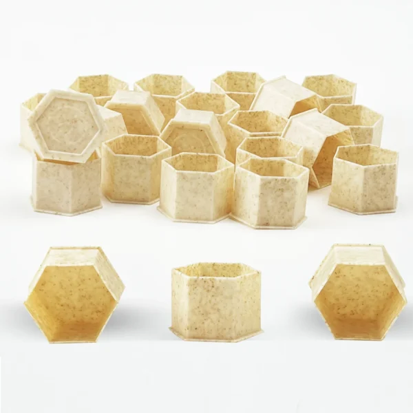 30 Pcs 27 MM Tattoo Ink Cups for Big Magnum Tattoo Needles Eco-friendly Disposable Caps with Base Biodegradable Wheat Straw - Image 2