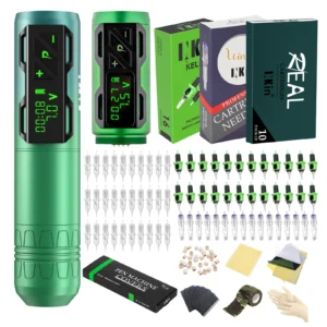 INKIN Tattoo Kit CL2 Wireless Battery Tattoo Machine Pen INKIN Real Kelly Professional Cartridge Needles Makeup Artist Supplies