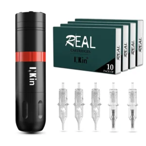 INKIN Ultra Tattoo Kit Wireless Battery Tattoo Pen Machine 20 Pcs Real Cartridge Needles RL RS M1 RM Supply Assorted Sizes