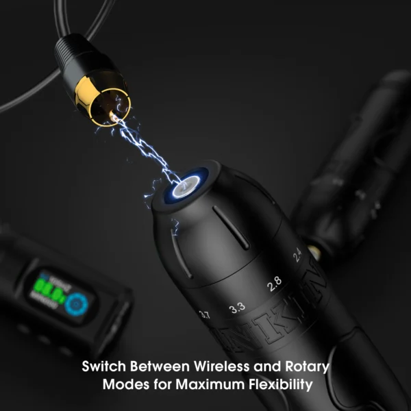 INKIN Wireless Tattoo Machine Pen with 50pcs REVO Cartridge Tattoo Needles Tattoo Kits 6 Adjustable Stroke Wireless Battery Pen - Image 3
