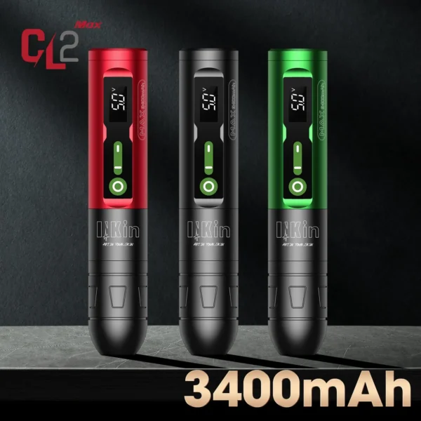 3400mAh Max Wireless Battery Tattoo Machine Pen Led Display Power Supply for Cartridge Tattoo Needles - Image 2