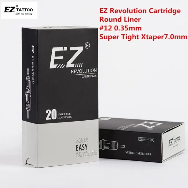 20pcs EZ Revolution Cartridge Tattoo Needles Round Liner #12 #10 Regular Taper for Cartridge Tattoo Needles Machine Pen - Image 2