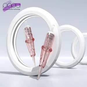POPU Pinki Cartridge Tattoo Needles 20Pcs Disposable Sterilized Safety with Silicone for Permanent Makeup PMU Tattoo Supply