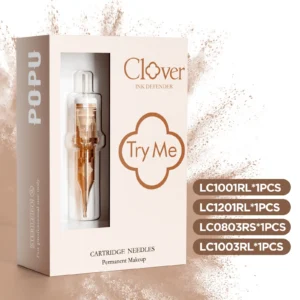 POPU Clover 4Pcs Sample Tattoo Needles Cartridge Professional Cartridges Membrane for PMU SMP Tattoo Rotary Machine Pen Supply