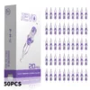 50pcs INKIN REVO Cartridge Tattoo Needles Disposable Needles RL RM Mix Permanent Makeup Eyebrow Lip for Cartridge Tattoo Machine