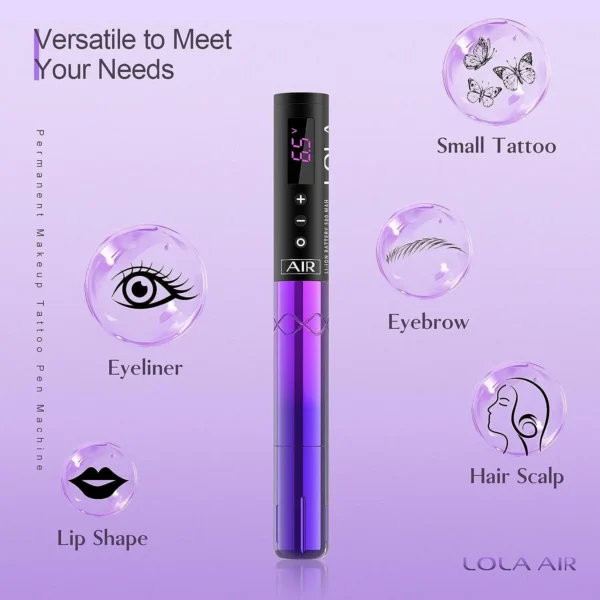 1pcs 1500 mAh INKIN LOLA AIR Machine Pen Battery Mini Wireless Tattoo Power Supply Battery Pack USB Cable for RCA Connector Pen - Image 2