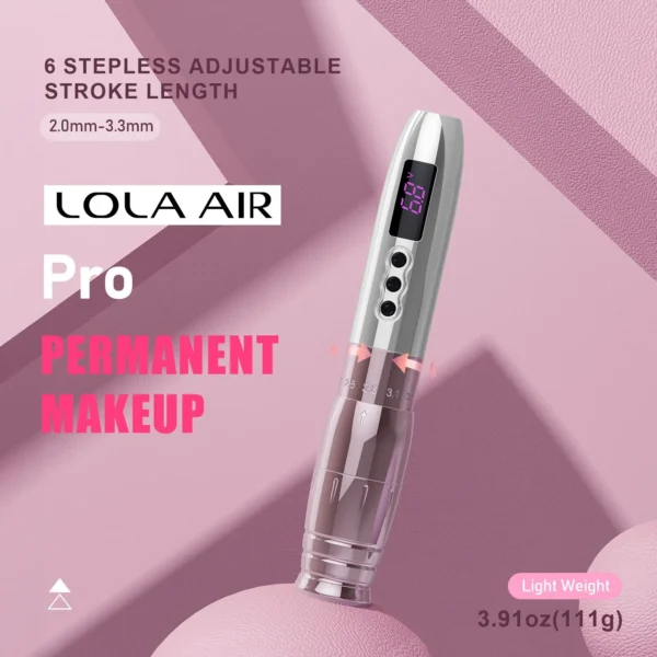 LOLA AIR Pro Kit Wireless Permanent Makeup Tattoo Pen Machine 1000mAh Battery 20 PCS Revo Cartridge Needles Tattoo Accessories - Image 2