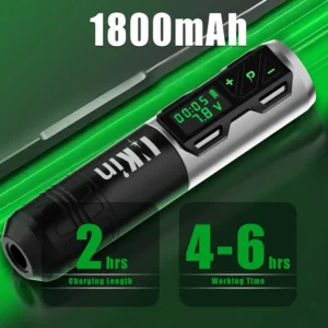 INKIN Wireless Tattoo Machine Pen Cartridge Tattoo Pen wireless Battery Swiss Motor 1800 mAh Battery for Cartridge Tattoo Needle