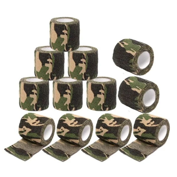 12 Pcs Disposable Tattoo Grip Bandage Adhesive Bandage Wrap Grip Cover for Tattoo Machine Grip Tube 2'x5 Yard