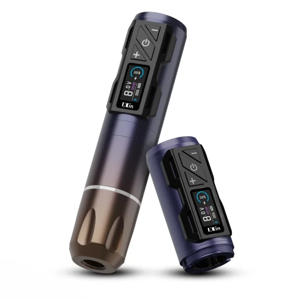 INKin CL4 Wireless Tattoo Machine Pen 4.0mm Stroke Brushless Motor 1800mAh Battery for Cartridge Tattoo Needles OLED Display