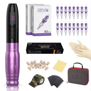 LOLA AIR Pro Kit Wireless Permanent Makeup Tattoo Pen Machine 1000mAh Battery 20 PCS Revo Cartridge Needles Tattoo Accessories
