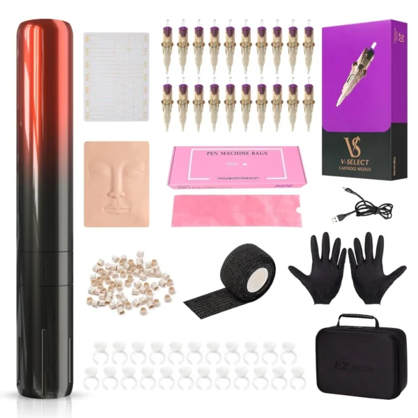 EZ INKIN Lola Mini Kit Permanent Makeup Tattoo Pen Machine 20Pcs tattoo Needles Cartridge Supply for PMU & SMP - Image 3